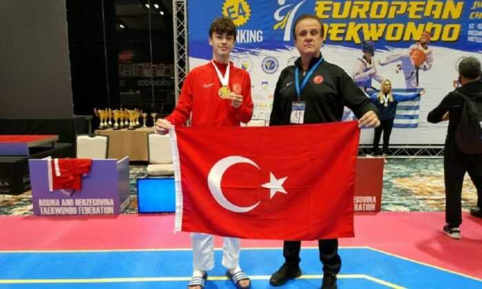 Tekvandocu Yiğithan Kılıç Gençlerde Avrupa Şampiyonu