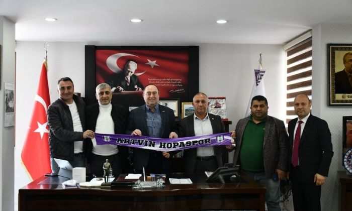 Artvin Hopaspor Yönetiminden Başkan Elçin’e Ziyaret
