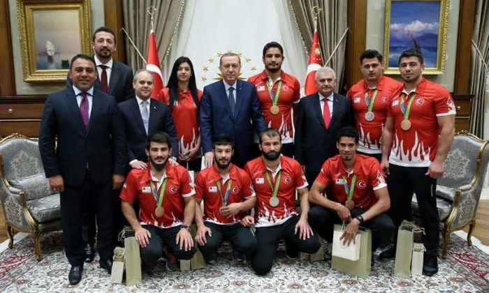 Erdoğan, Rio’da madalya kazanan sporcuları kabul etti