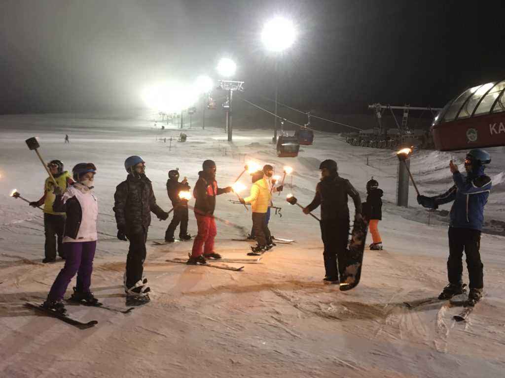 Erciyes’te gece kayağı bir başka deneyim   