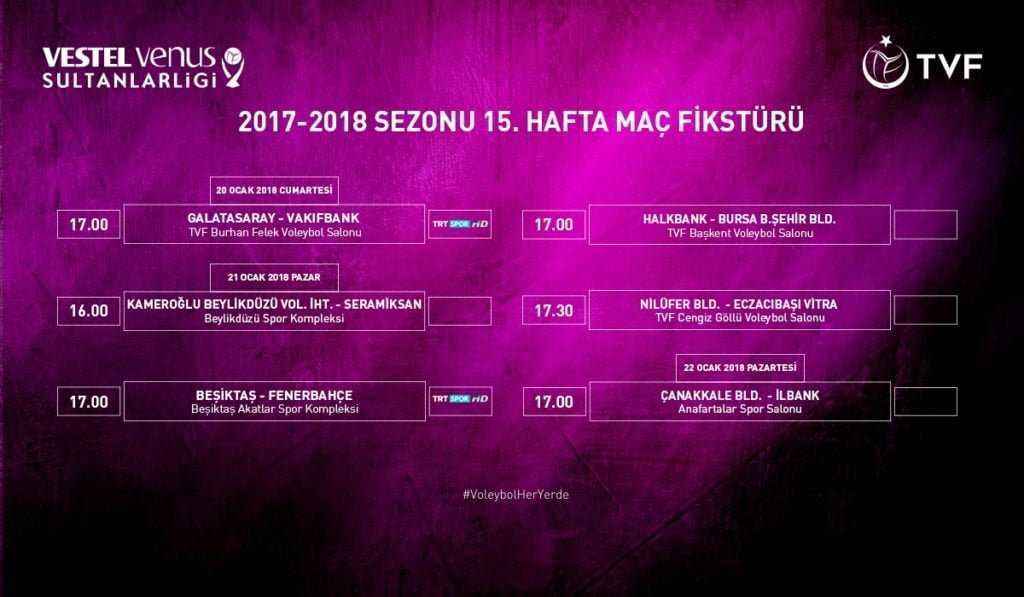 Voleybolda haftanın programı   