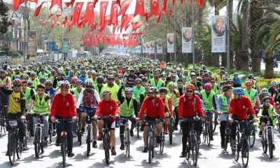 2 Bin bisiklet sever bağımlılıkla mücadele için pedal çevirdi