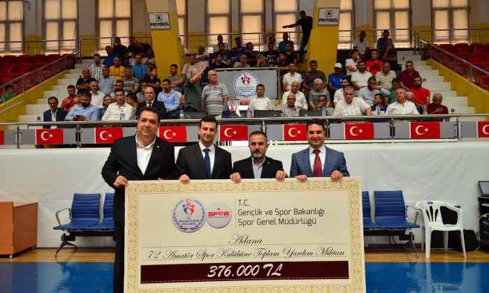 Adana’daki amatör spor kulüplerine 376 bin lira yardım yapıldı    