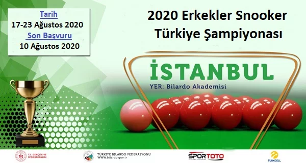 Türkiye Snooker Şampiyonası, İstanbul’da yapılacak   