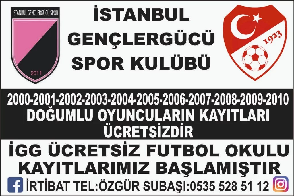 stanbul Gençlergücü Spor Kulübü ucretsiz futbol okulu