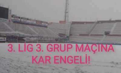 3. Lig 3. Grup müsabakasına kar engeli!