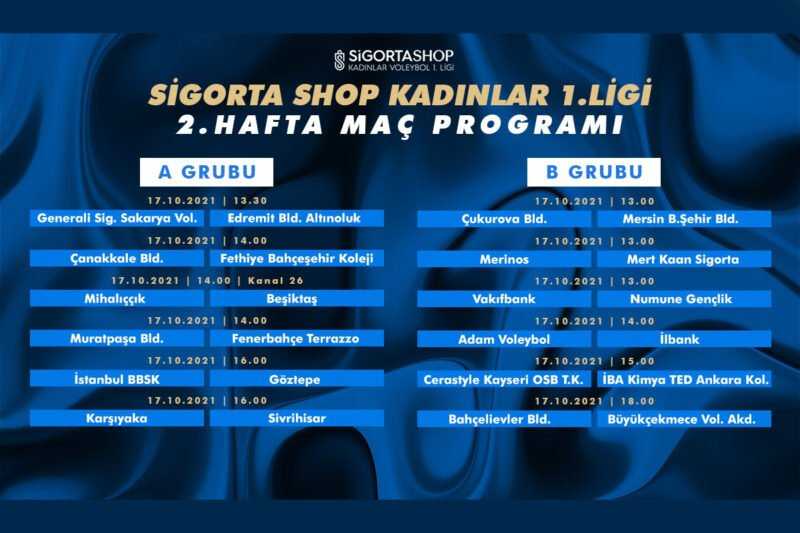 Sigorta Shop Kadınlar 1. Ligi’nde 2. Hafta Başlıyor