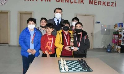 Artvin’de Okul Sporları Satranç Turnuvası Yapıldı