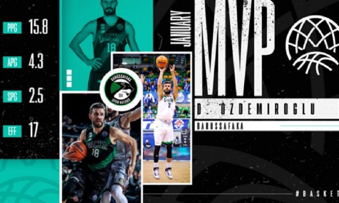 Basketbol Şampiyonlar Ligi’nde Ocak Ayının MVP’si Doğuş Özdemiroğlu