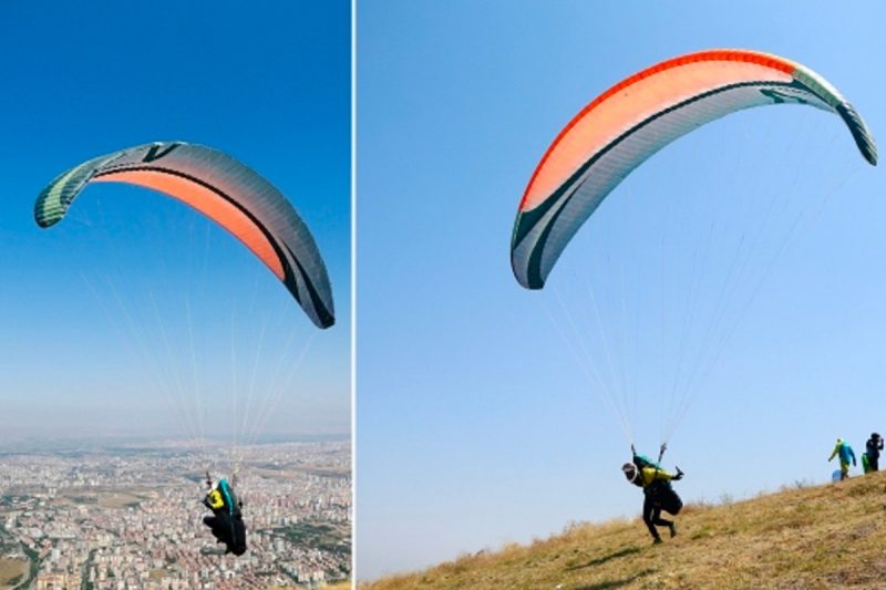 Kayseri’de Yamaç Paraşütü Heyecanı